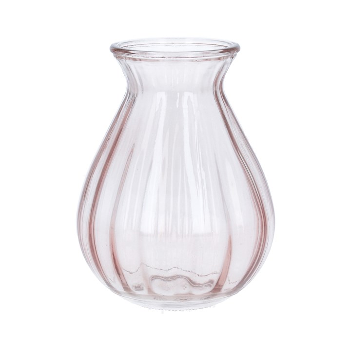 gisela graham Glass Vase - Pink Posy