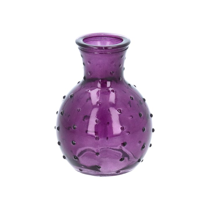 gisela graham Glass Vase - Purple Dimple