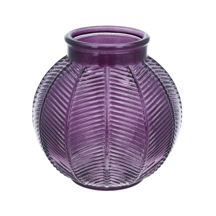 gisela graham Glass Vase - Purple Leaf Ball