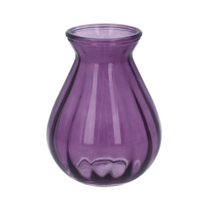 gisela graham Glass Vase - Purple Posy