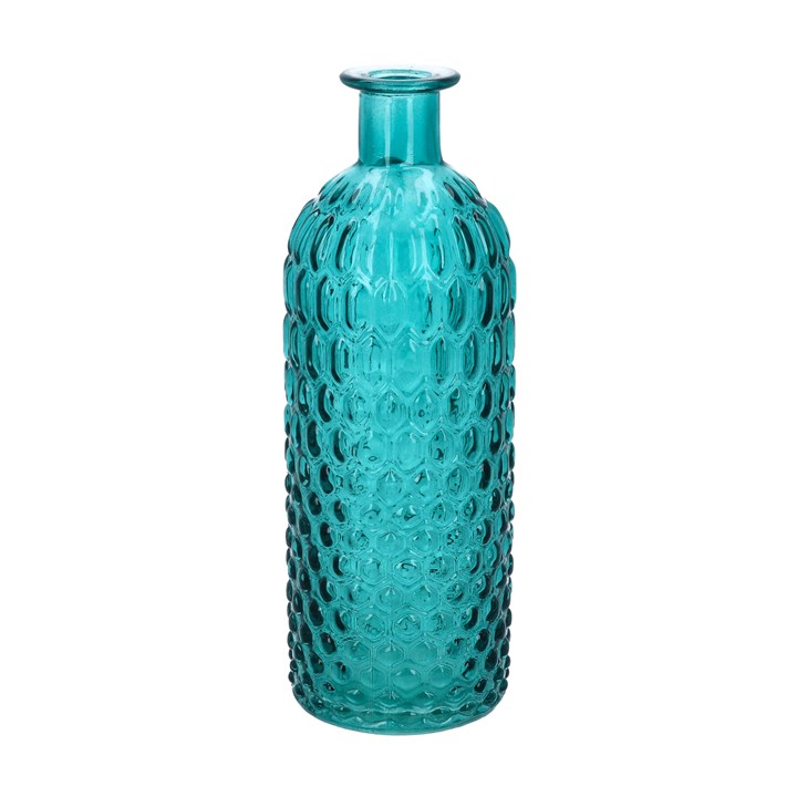 gisela graham Glass Vase - Teal Honeycom