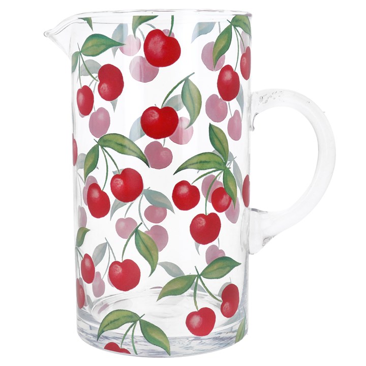 gisela graham Glass Water Jug - Cherries