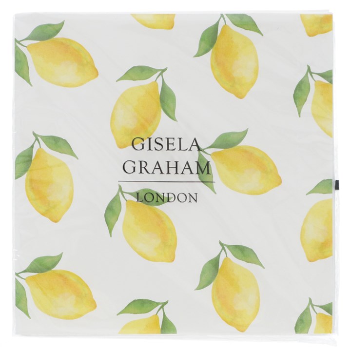 gisela graham Pack of 20 Paper Napkins - Lemons