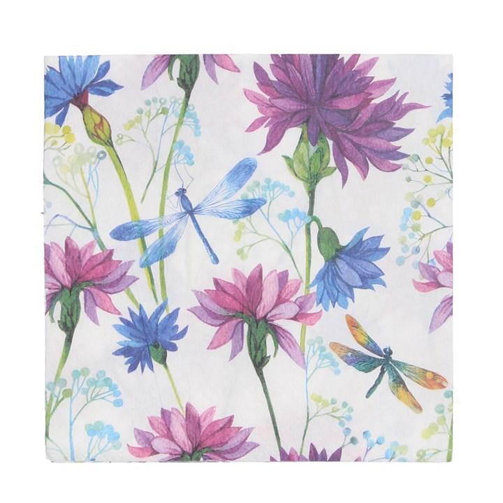 gisela graham Paper Napkins - Cornflower/Dragonfly