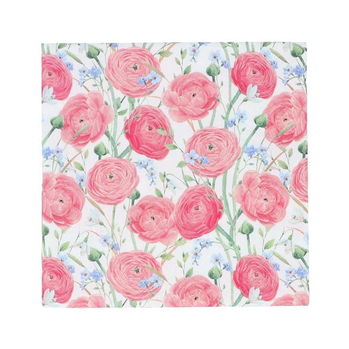 gisela graham Paper Napkins - Pink Ranunculus
