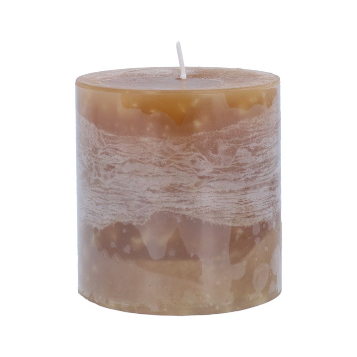 gisela graham Pillar Candle - Light Amber