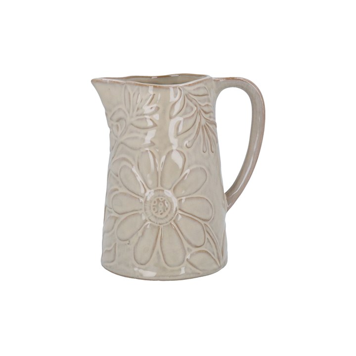 gisela graham Porcelain Jug - Taupe Floral