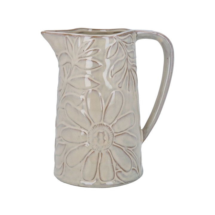 gisela graham Porcelain Jug - Taupe Floral