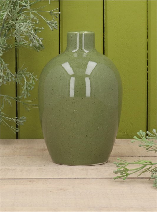 Gisela Graham Porcelain Vase - Green