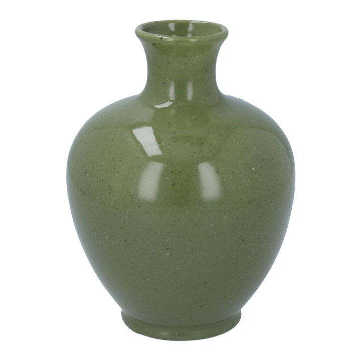 gisela graham Porcelain Vase - Green Fluted Neck