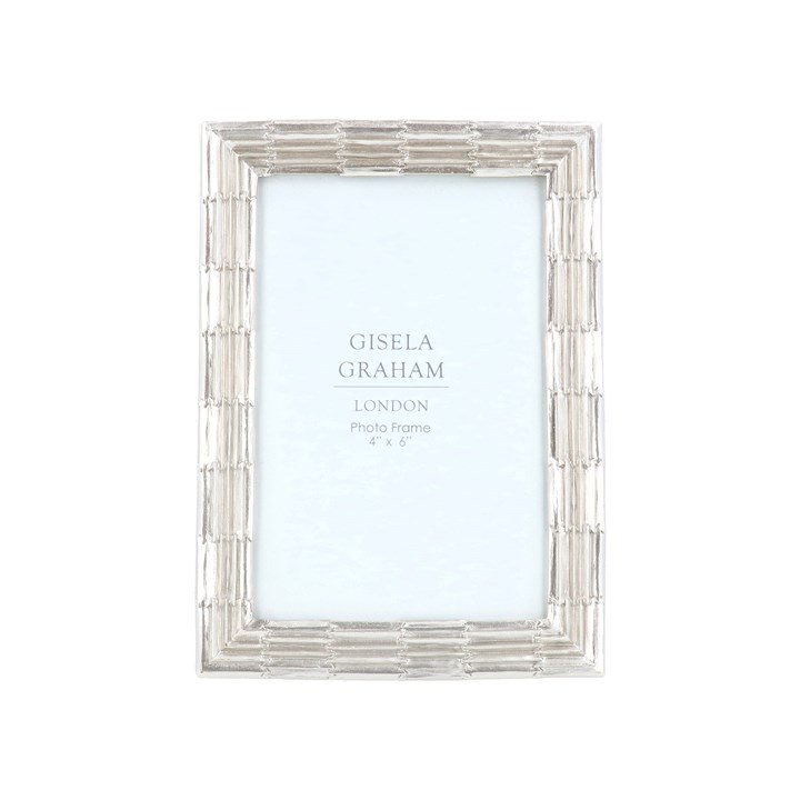 gisela graham Resin Photo Frame (4x6) - Silver Groove