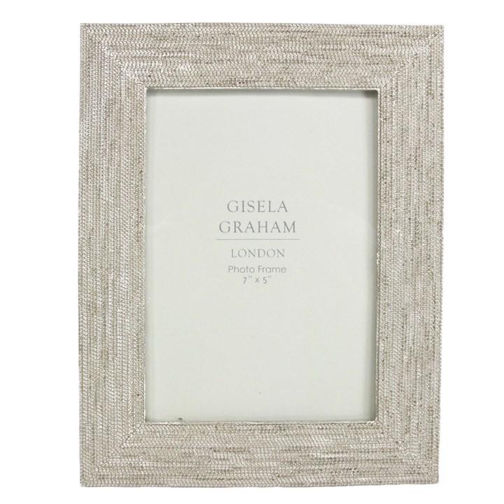 gisela graham Resin Photo Frame - Silver Beaded
