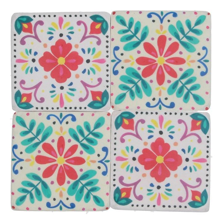 gisela graham Set of 4 Resin Coasters - Fiesta