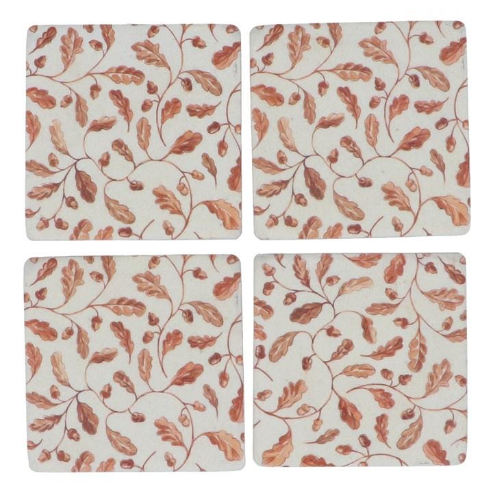 gisela graham Set of 4 Resin Coasters - Oak Leaves
