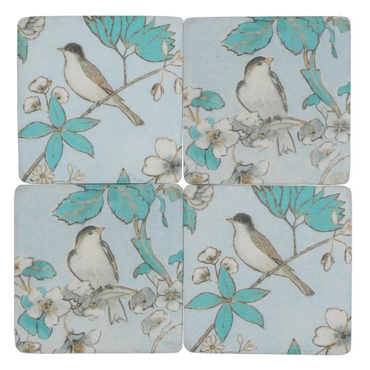 gisela graham Set of 4 Resin Coasters - Songbird