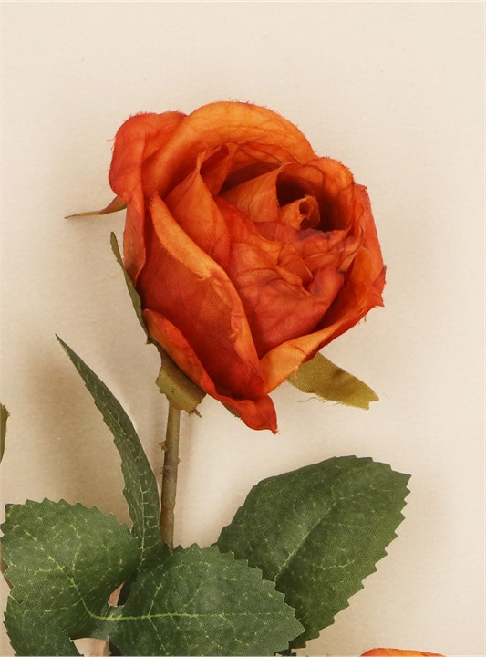 Gisela Graham Spray - Antique Orange Roses