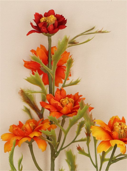 Gisela Graham Spray - Antique Orange Wild Aster