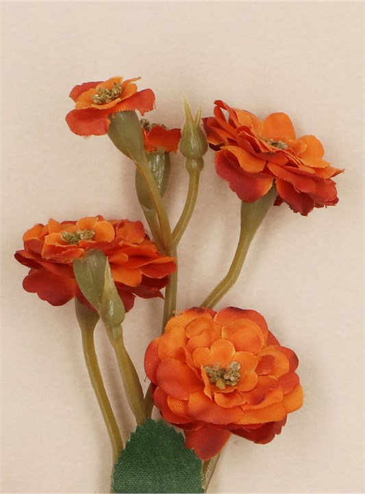 Gisela Graham Spray - Sienna Orange Miniature Rose