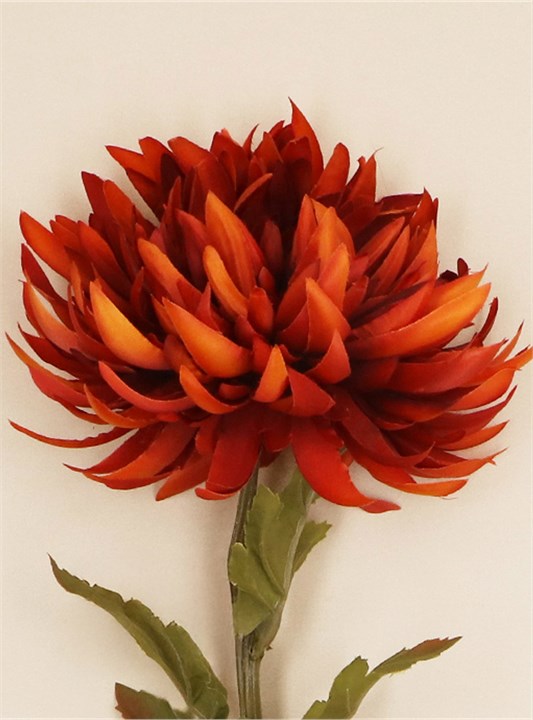 Gisela Graham Stem - Dark Orange Chrysanthemum