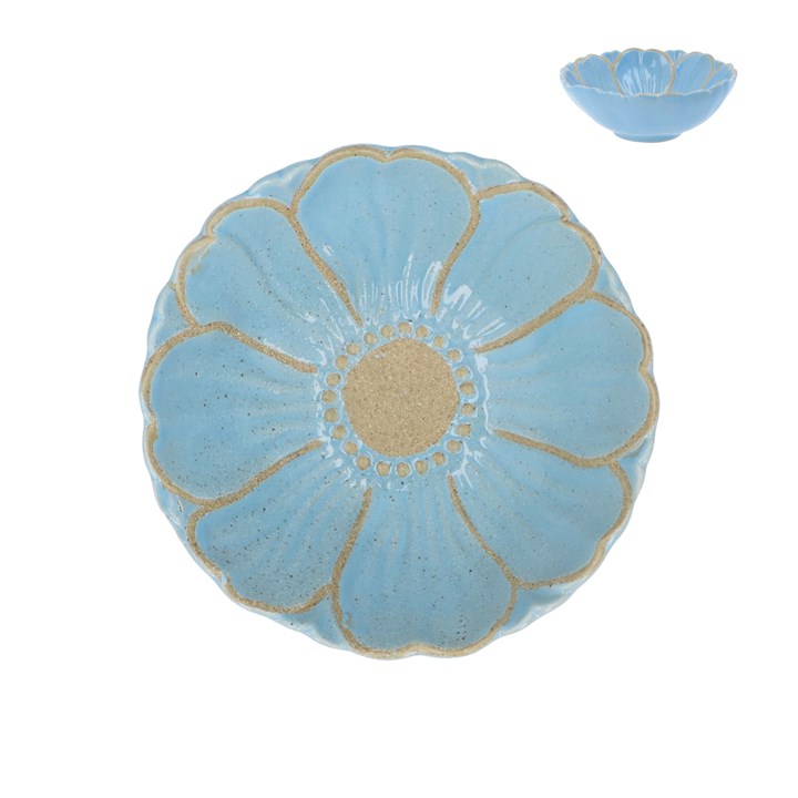 gisela graham Stoneware Bowl - Blue Flower