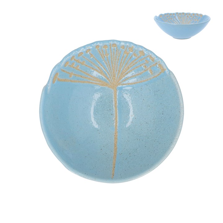 gisela graham Stoneware Bowl - Blue Seed Head