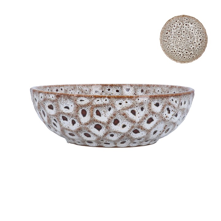 gisela graham Stoneware Bowl - Brown Speckled