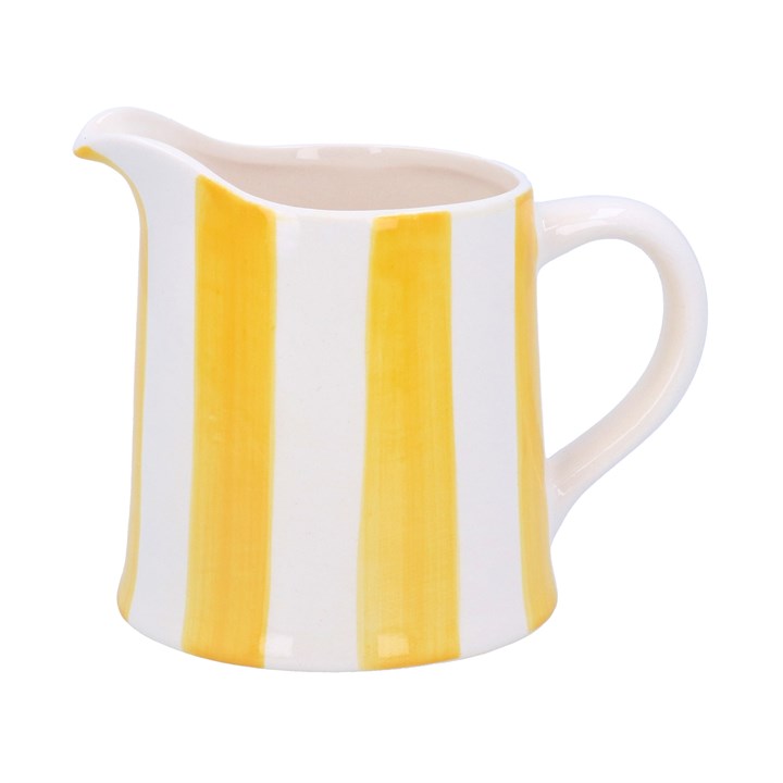 gisela graham Stoneware Creamer Jug - Yellow Stripe