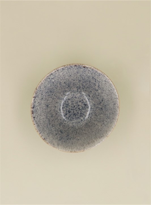 Gisela Graham Stoneware High Bowl - Blue Speckled