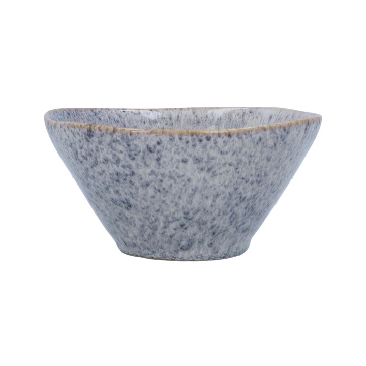 gisela graham Stoneware High Bowl - Blue Speckled