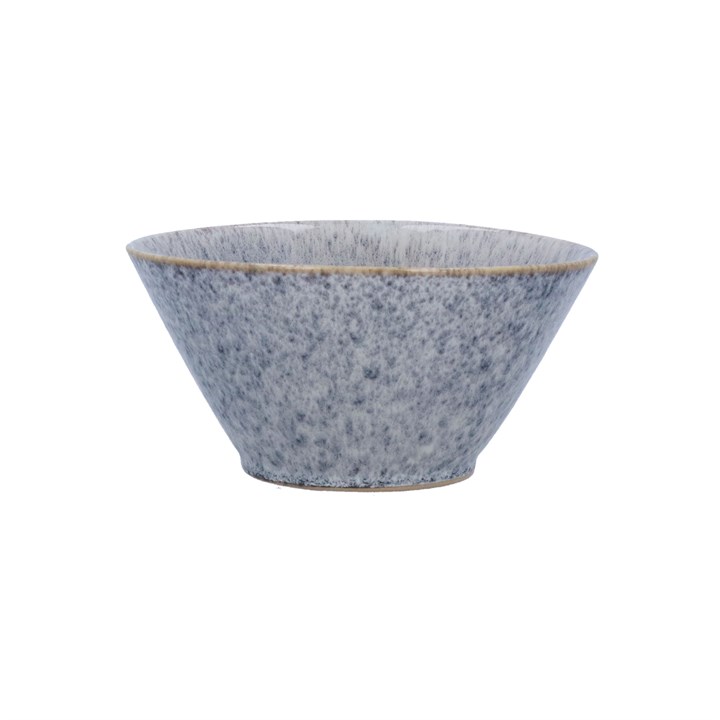 gisela graham Stoneware High Bowl - Blue Speckled