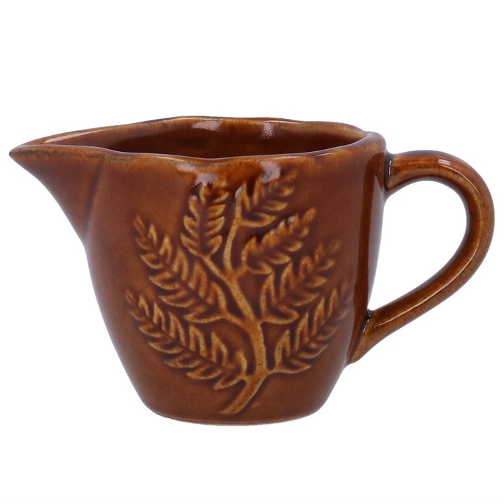 gisela graham Stoneware Mini Jug - Brown Fern