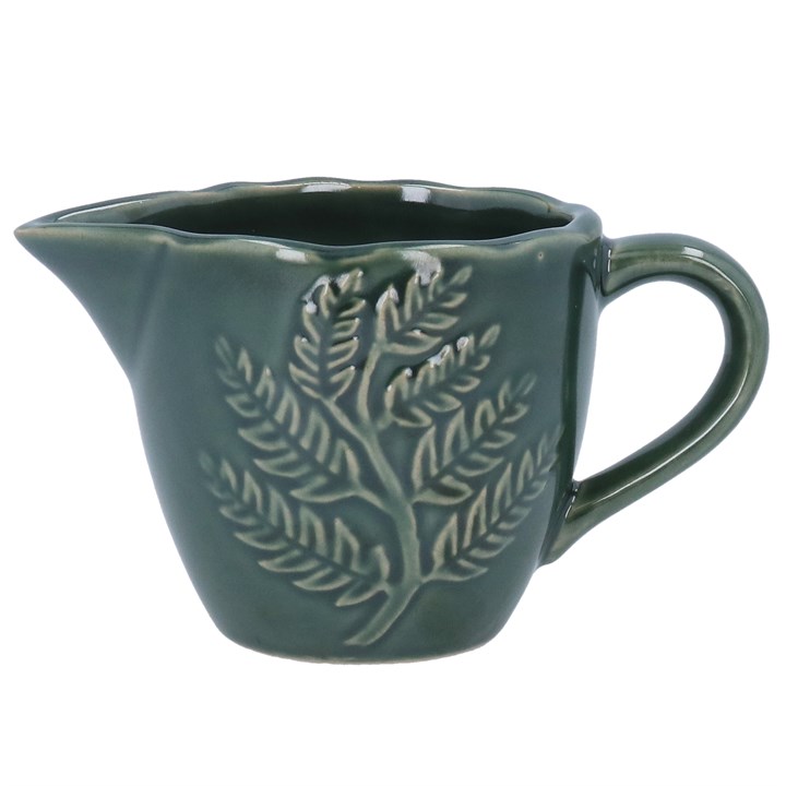 gisela graham Stoneware Mini Jug - Green Fern