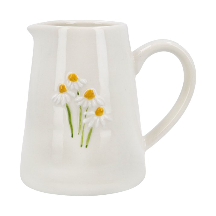 gisela graham Stoneware Mini Jug - White Daisies
