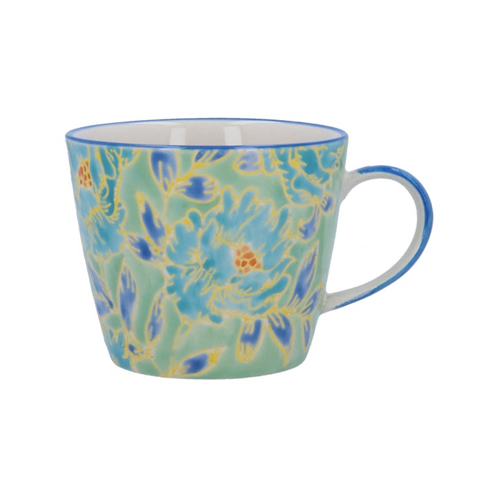 gisela graham Stoneware Mug - Blue Drama Peonies