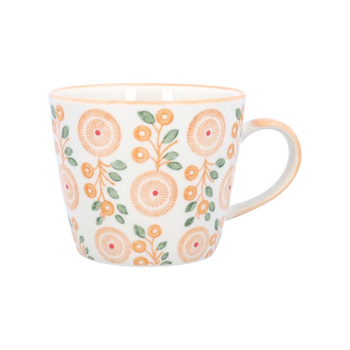gisela graham Stoneware Mug - Coral Bellis Daisy