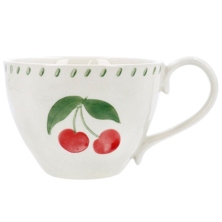 gisela graham Stoneware Mug - Hand Painted Cherry