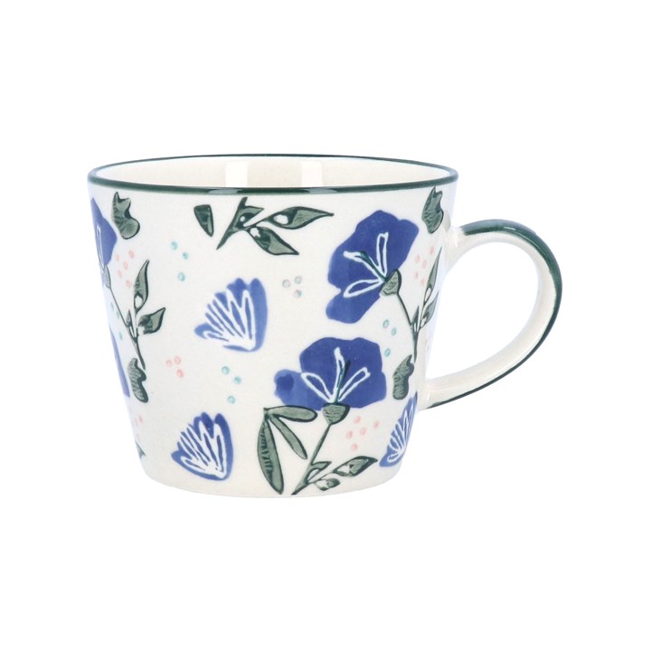 gisela graham Stoneware Mug - Navy Sweetpea