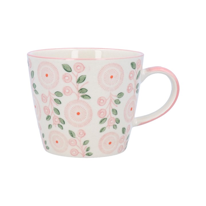 gisela graham Stoneware Mug - Pink Bellis Daisy