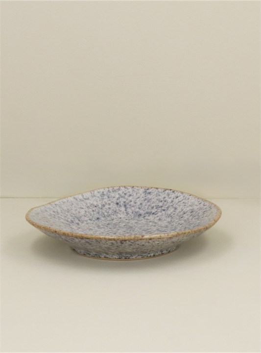 Gisela Graham Stoneware Plate - Blue Speckled