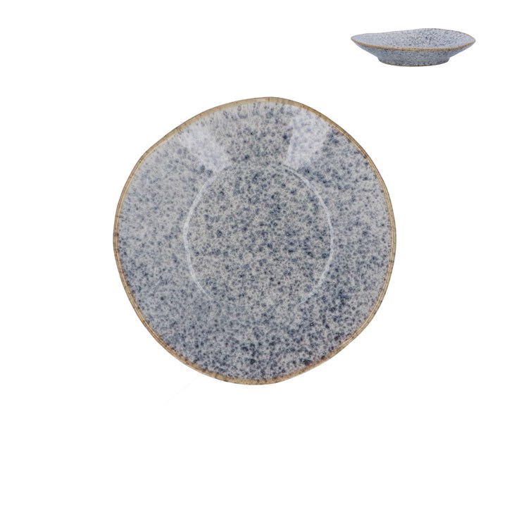 gisela graham Stoneware Plate - Blue Speckled