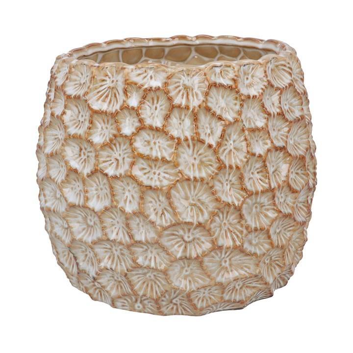 gisela graham Stoneware Pot Cover - Natural Crater