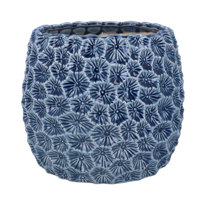 gisela graham Stoneware Pot Cover - Navy Crater