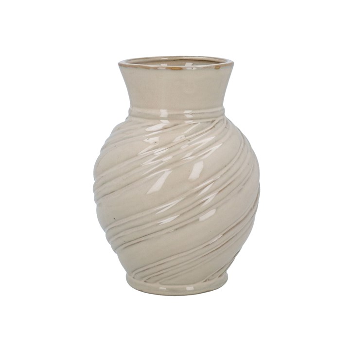gisela graham Stoneware Vase - Taupe Twist