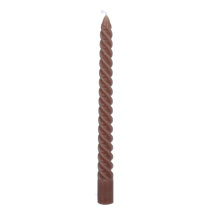 gisela graham Taper Candle - Brown Twist