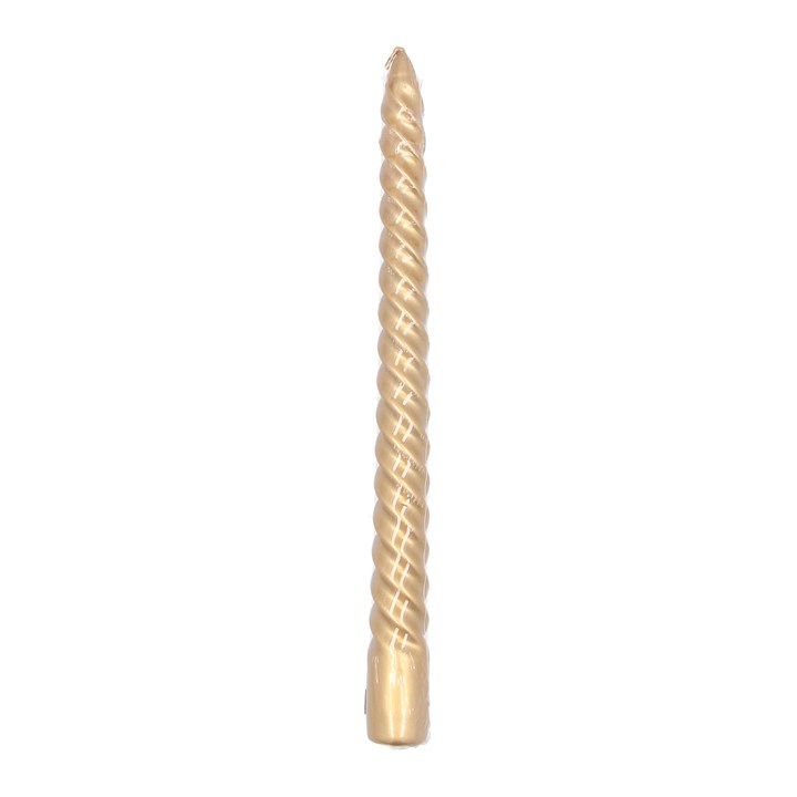 gisela graham Taper Candle - Gold Twist