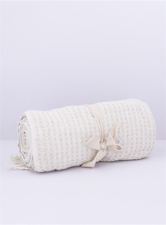 Gisela Graham Throw - Off White Boucle