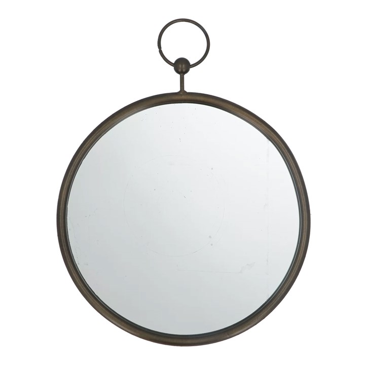 gisela graham Wall Mirror - Round Dark Bronze
