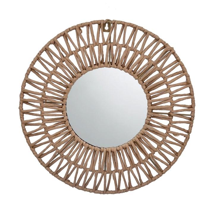 gisela graham Wall Mirror - Woven Raffia Round