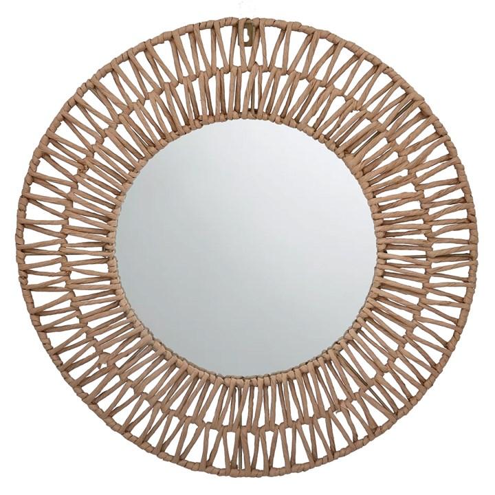 gisela graham Wall Mirror - Woven Raffia Round Large