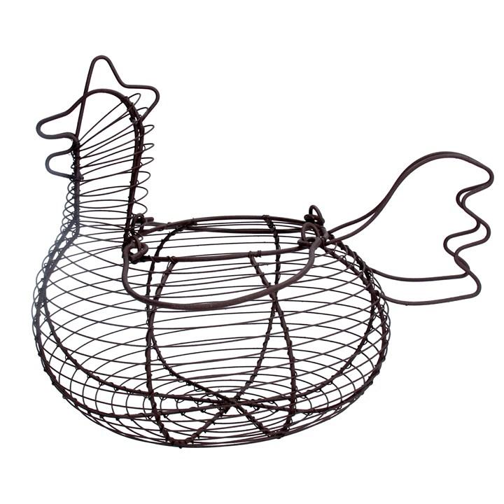 gisela graham Wire Egg Basket - Hen